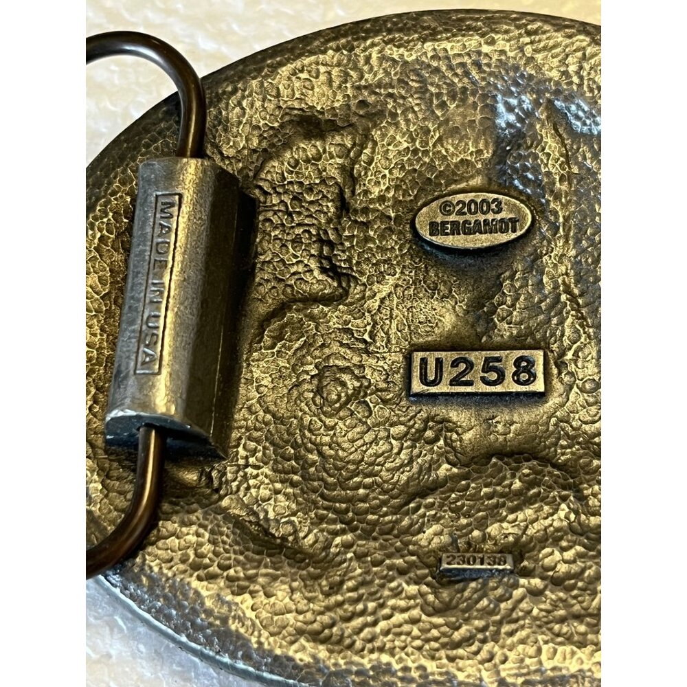 Texas Flag Cowboy Belt Buckle Oval Design - Picture 2 of 6